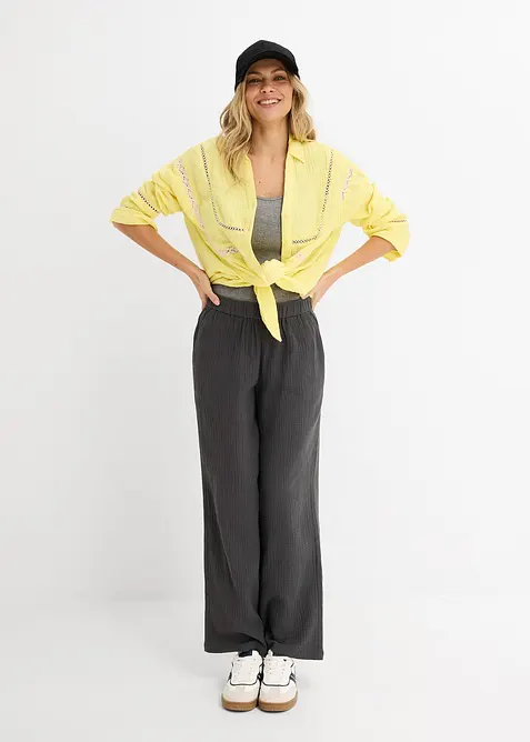 Pull on-bukse i musselin, bonprix