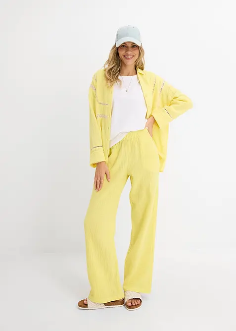 Pull on-bukse i musselin, bonprix