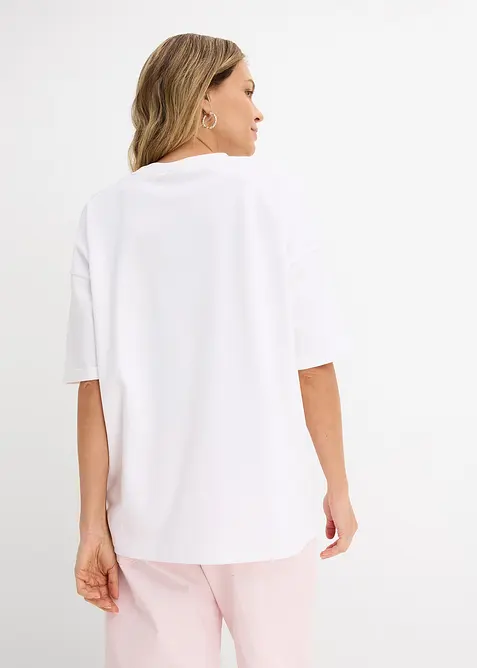Oversized topp i 100% &oslash;kologisk bomull, bonprix