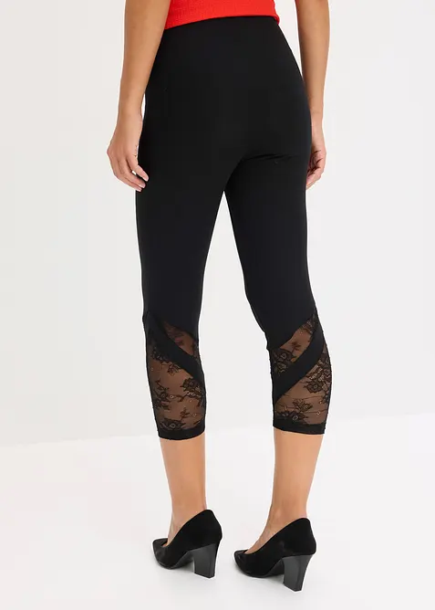 Capri-leggings med blonde, bonprix