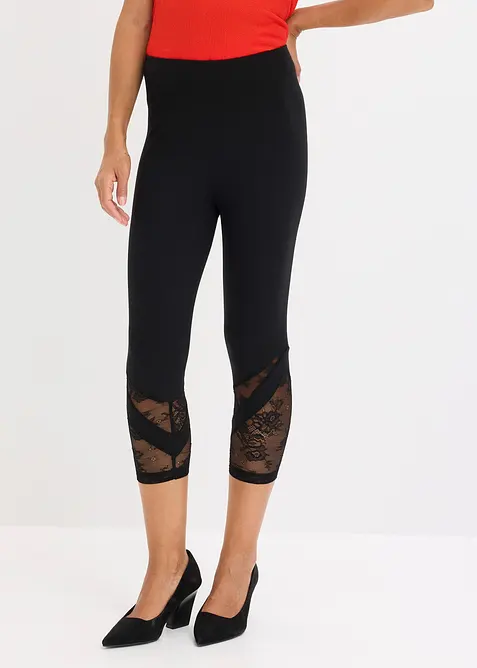 Capri-leggings med blonde, bonprix
