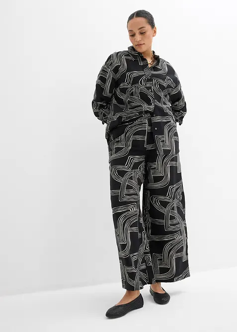 Skjorte i viskosemiks, bonprix