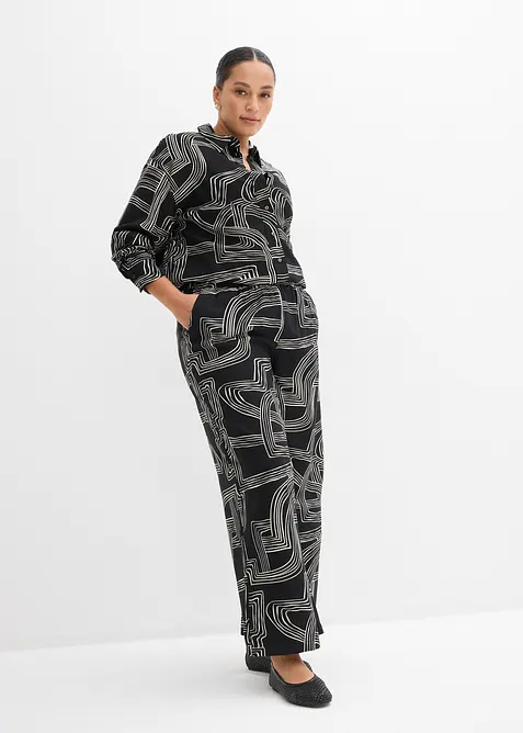 Vid bukse i viskosemiks, bonprix