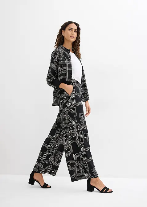 Vid bukse i viskosemiks, bonprix