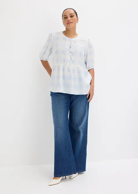 Bluse med sl&oslash;yfer, bonprix