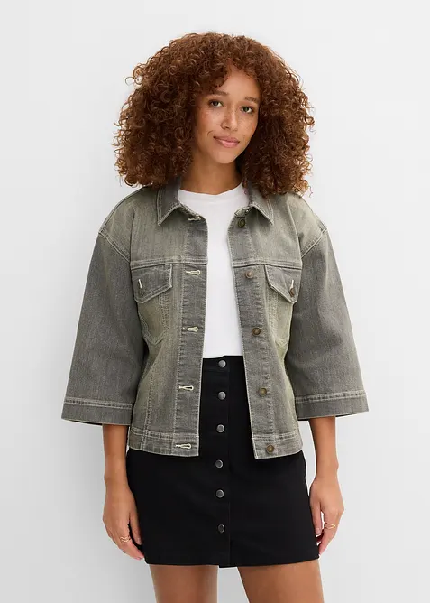 Jeansjakke, 3/4-lange ermer, bonprix