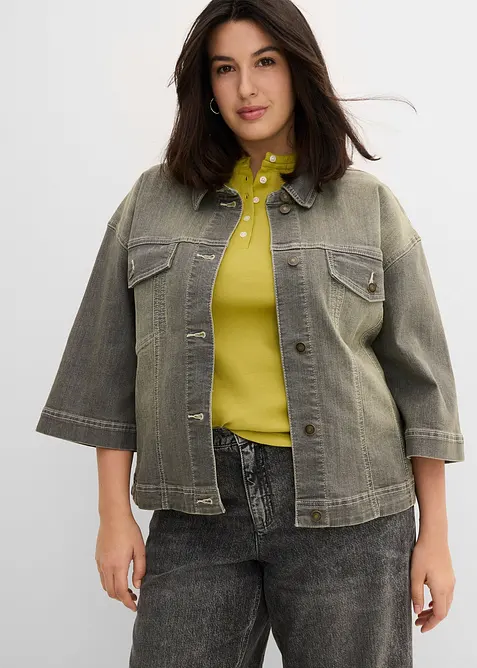 Jeansjakke, 3/4-lange ermer, bonprix