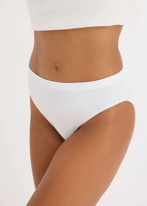 Truse med myk bomull og hjertetrykk (6-pack), bonprix