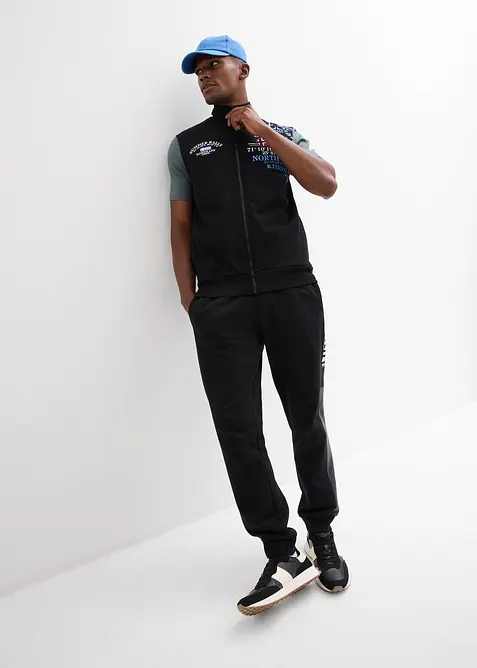 Sweatvest med st&aring;krage, bonprix