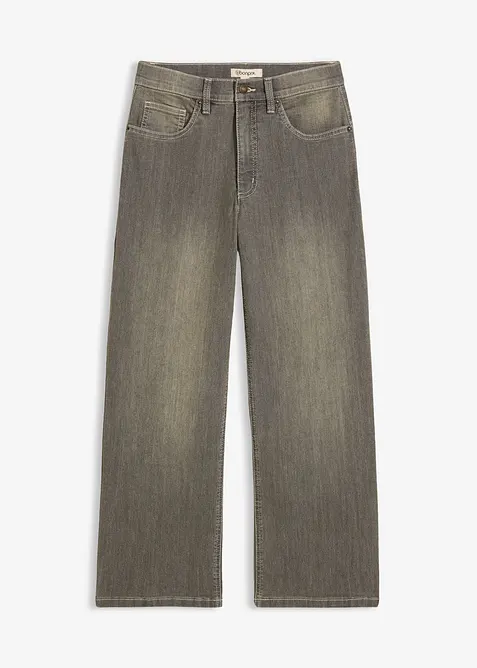 Wide Leg-jeans High Waist, cropped, bonprix
