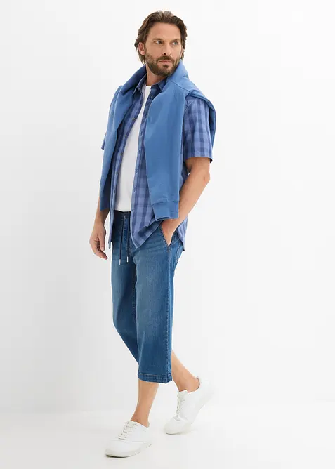 3/4-pull on-jeans i lett denim med stretch, Regular fit, bonprix