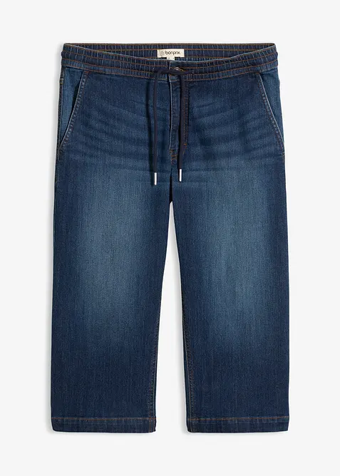 3/4-pull on-jeans i lett denim med stretch, Regular fit, bonprix