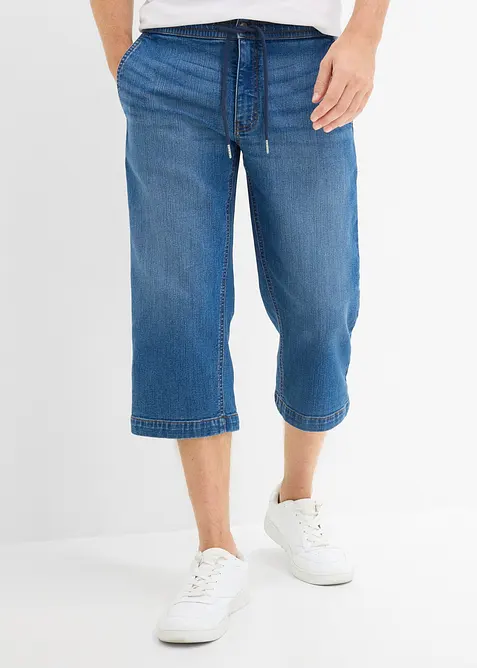 3/4-pull on-jeans i lett denim med stretch, Regular fit, bonprix