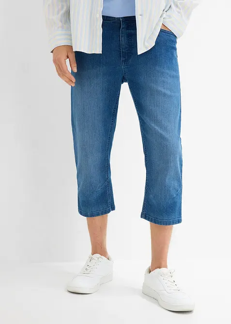 Lett jeans i &frac34;-lengde med stretchlinning, Regular Fit, bonprix