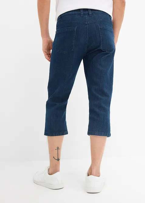 Lett jeans i &frac34;-lengde med stretchlinning, Slim Fit, bonprix