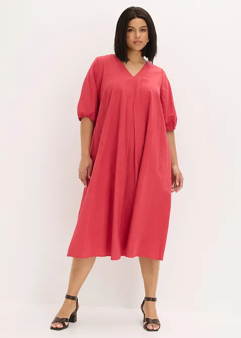 Midikjole i 100% bomull, bonprix