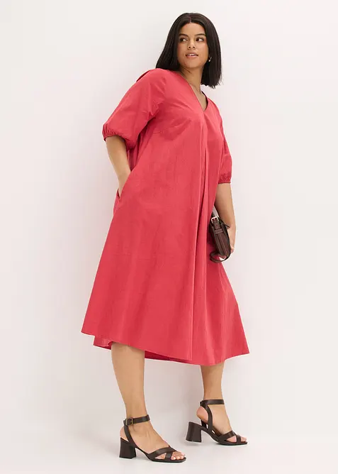 Midikjole i 100% bomull, bonprix