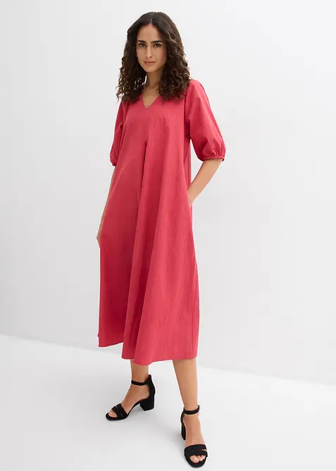 Midikjole i 100% bomull, bonprix