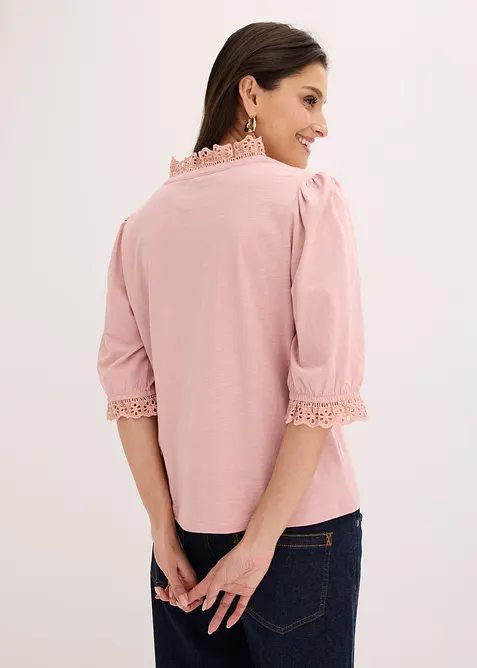 Langermet topp i 100% bomull, bonprix