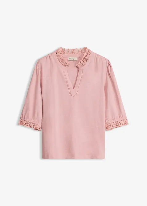 Langermet topp i 100% bomull, bonprix