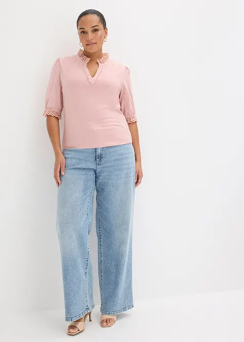 Langermet topp i 100% bomull, bonprix