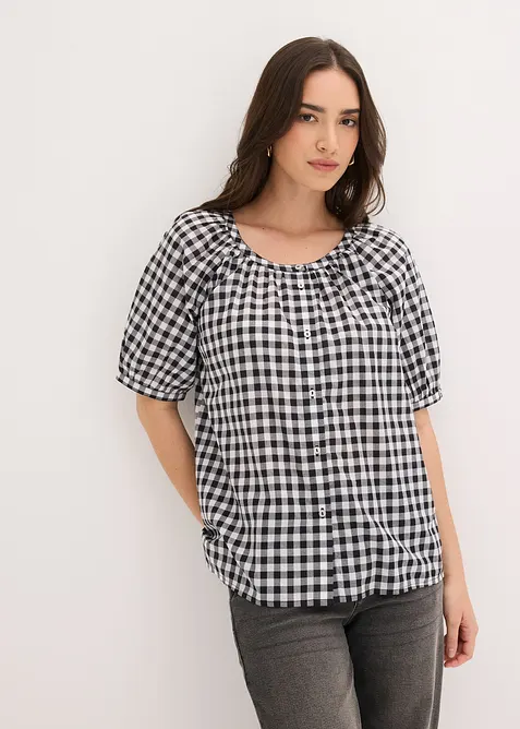 Bluse i 100% bomull, bonprix