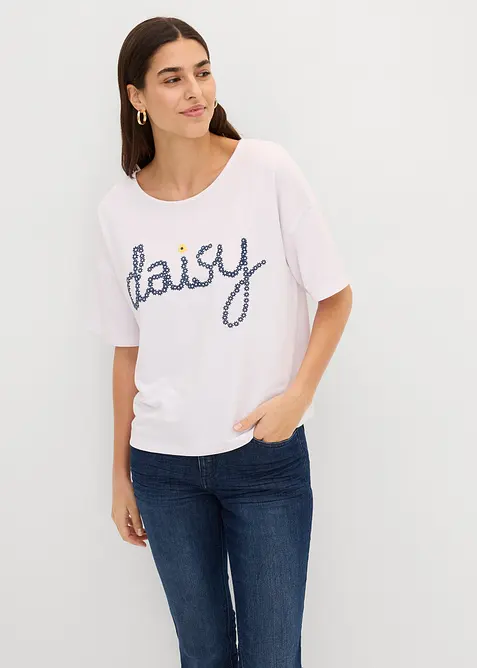 Sweatshirt i lett viskosemiks, bonprix