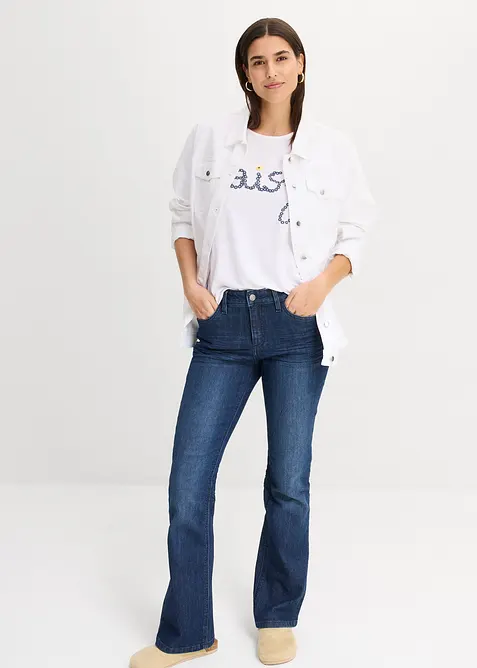 Sweatshirt i lett viskosemiks, bonprix