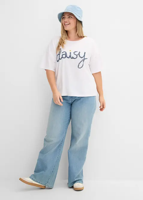 Sweatshirt i lett viskosemiks, bonprix