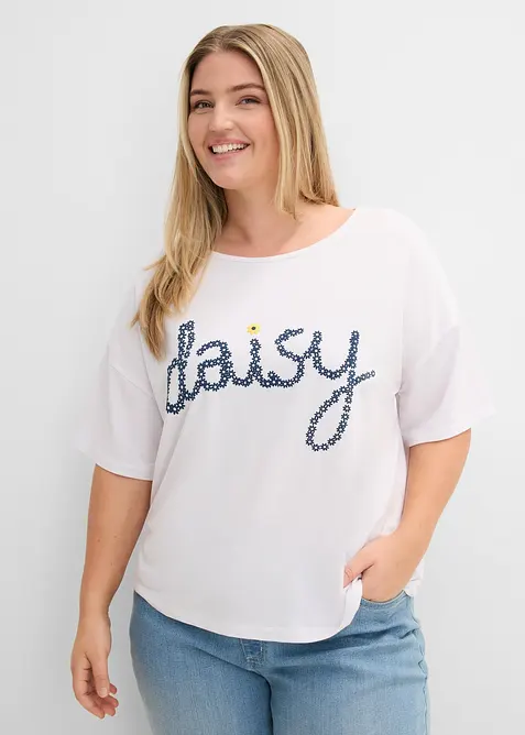 Sweatshirt i lett viskosemiks, bonprix