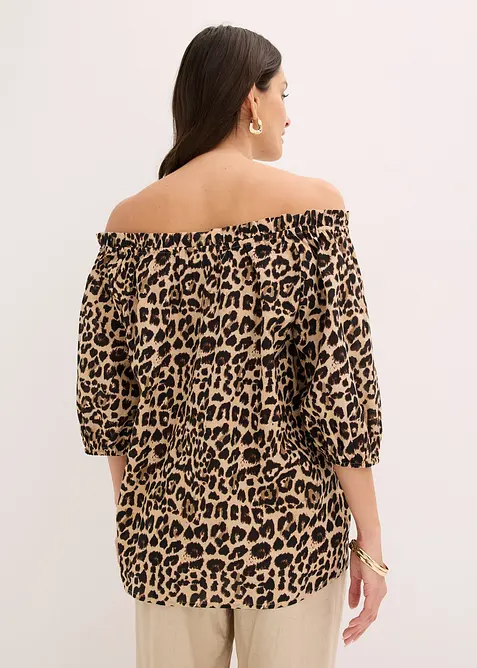 Kortermet bluse i 100% &oslash;kologisk bomull, bonprix