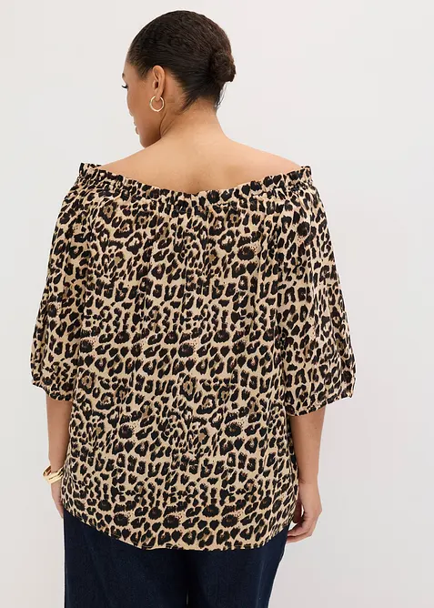 Kortermet bluse i 100% &oslash;kologisk bomull, bonprix