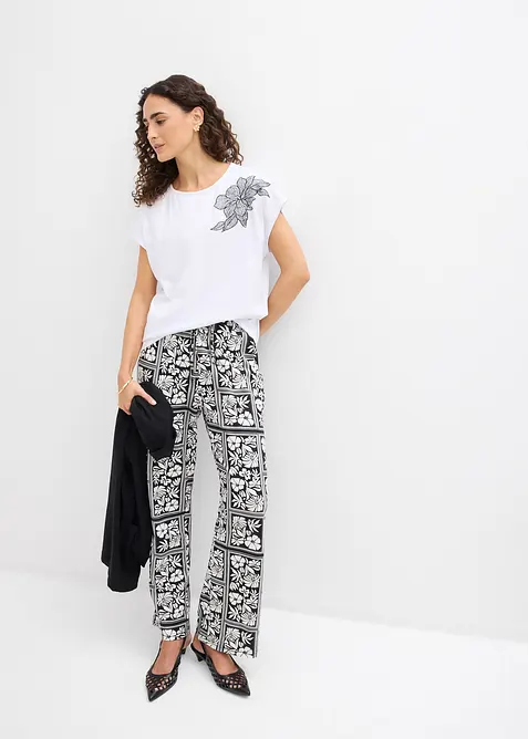 Oversized topp i 100% bomull, bonprix