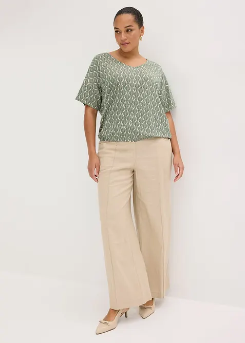 Oversized topp i myk viskosemiks, bonprix