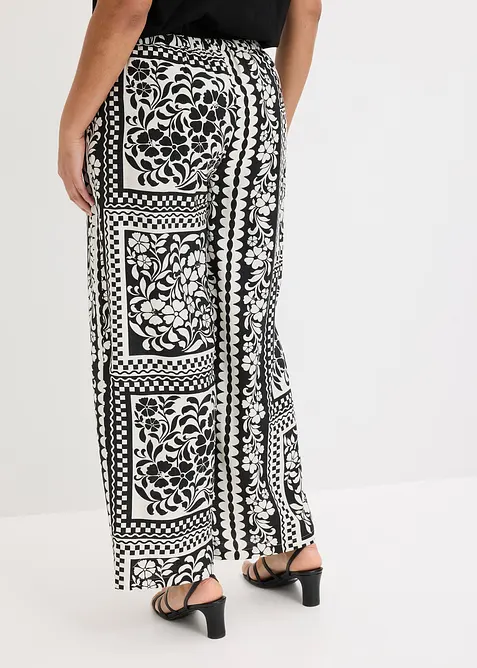 Pull on-bukse i viskosemiks som faller fint, bonprix