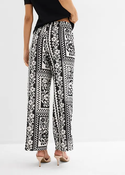 Pull on-bukse i viskosemiks som faller fint, bonprix