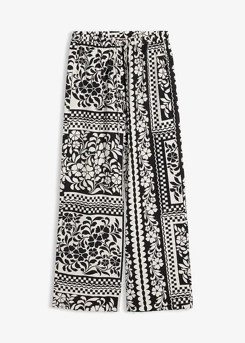 Pull on-bukse i viskosemiks som faller fint, bonprix