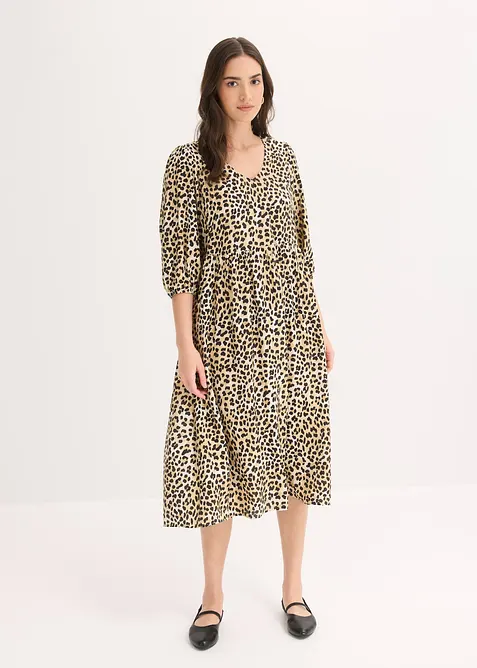 Tunikakjole i lett viskosemiks, bonprix