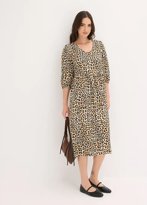 Tunikakjole i lett viskosemiks, bonprix