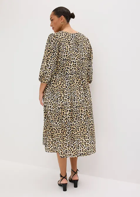 Tunikakjole i lett viskosemiks, bonprix