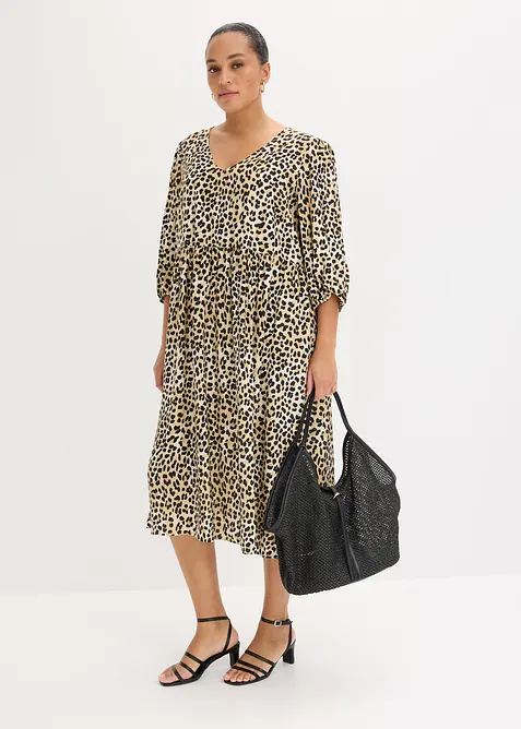 Tunikakjole i lett viskosemiks, bonprix