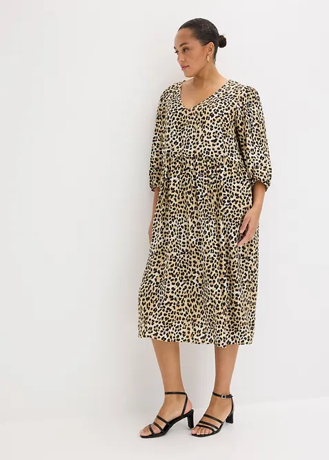 Tunikakjole i lett viskosemiks, bonprix