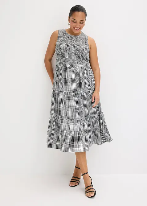 Midikjole i viskosemiks, bonprix