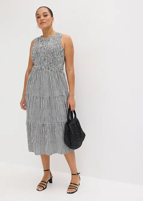 Midikjole i viskosemiks, bonprix