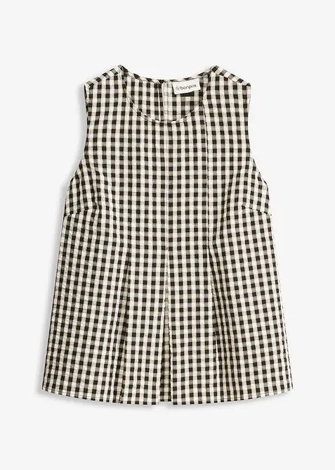 Ermel&oslash;s, rutete bluse, bonprix