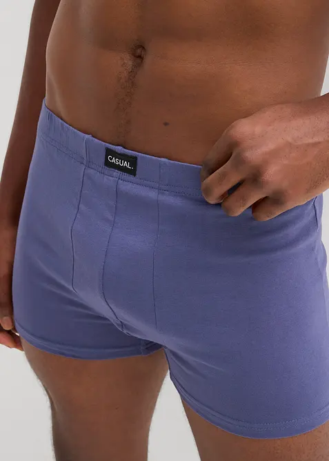 Boksershorts i ettersittende modell med bomull (5-pack), bonprix