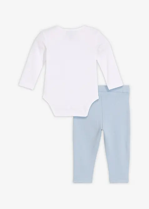 Langermet body og bukse i &oslash;kologisk bomull (2-delt sett), bonprix