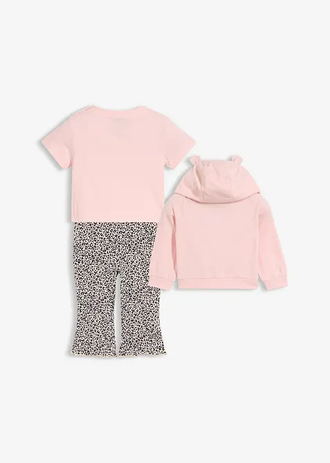 Sweatshirt og leggings av 100% &oslash;kologisk bomull (3-delt sett), bonprix