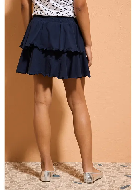 Jeans-bukseskj&oslash;rt av elastisk &oslash;kologisk bomullsmiks, bonprix