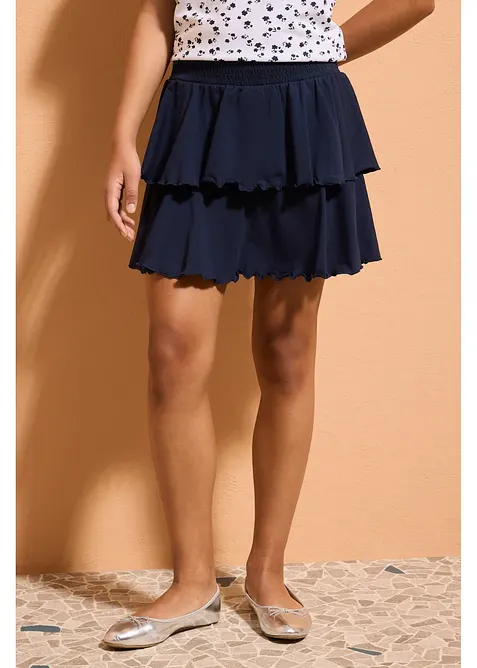 Jeans-bukseskj&oslash;rt av elastisk &oslash;kologisk bomullsmiks, bonprix